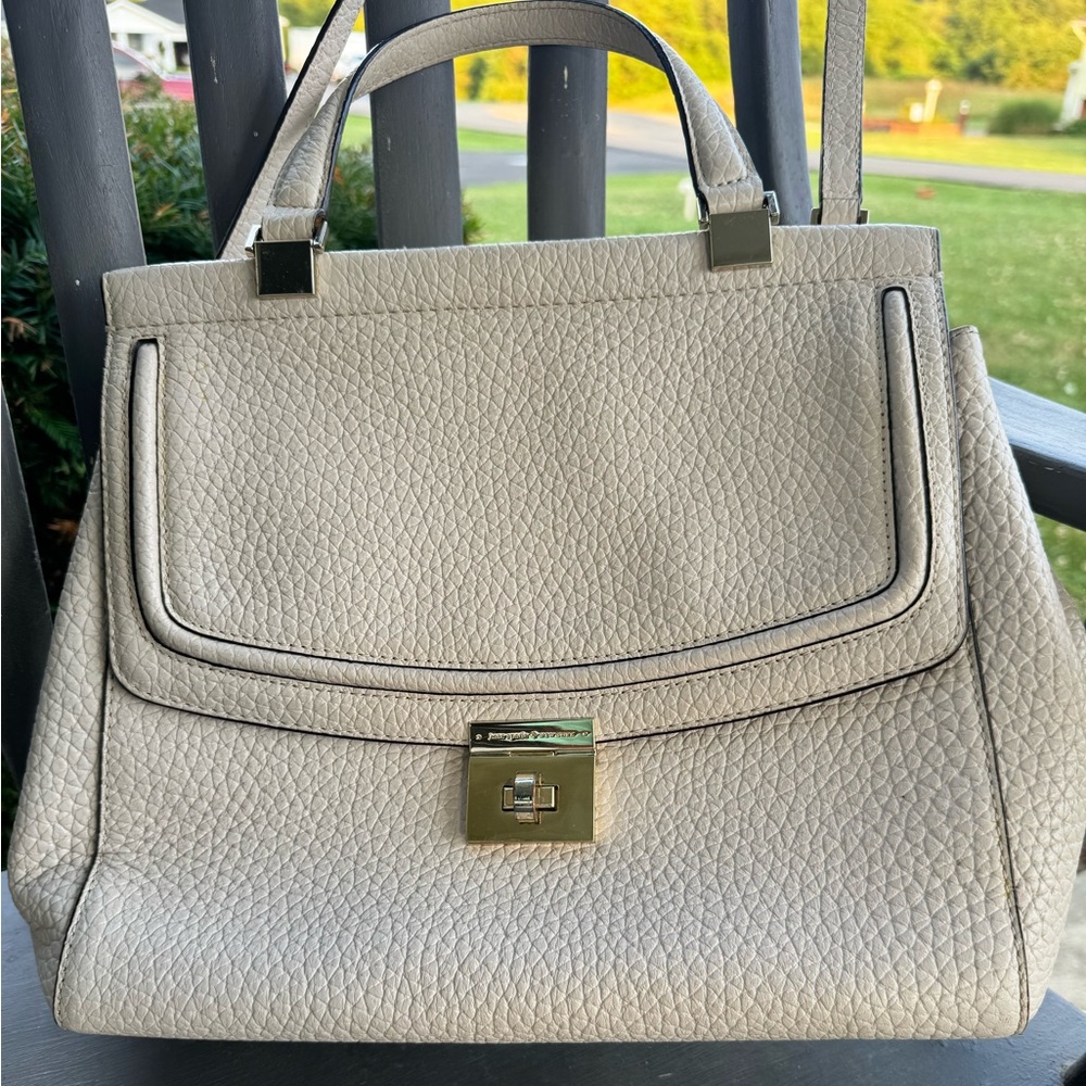Kate spade New York cowhide leather cream off white purse handbag